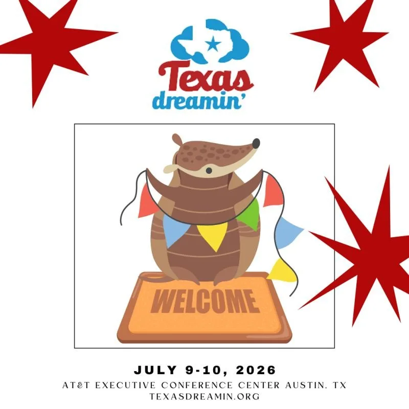 Texas Dreamin' 2026 welcome poster, July 9-10, Austin, Texas