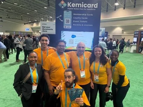 Kemicard and Salesforce partners at the World Tour DC stand