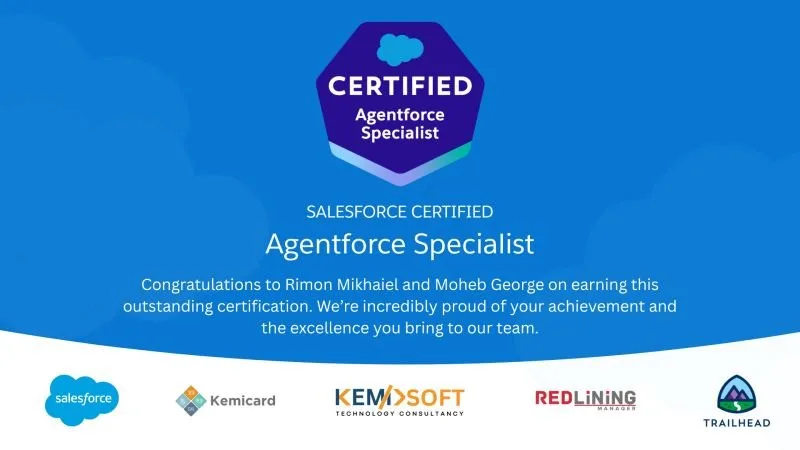 Salesforce Certified Agentforce Specialist — Rimon Mikhaiel and Moheb George