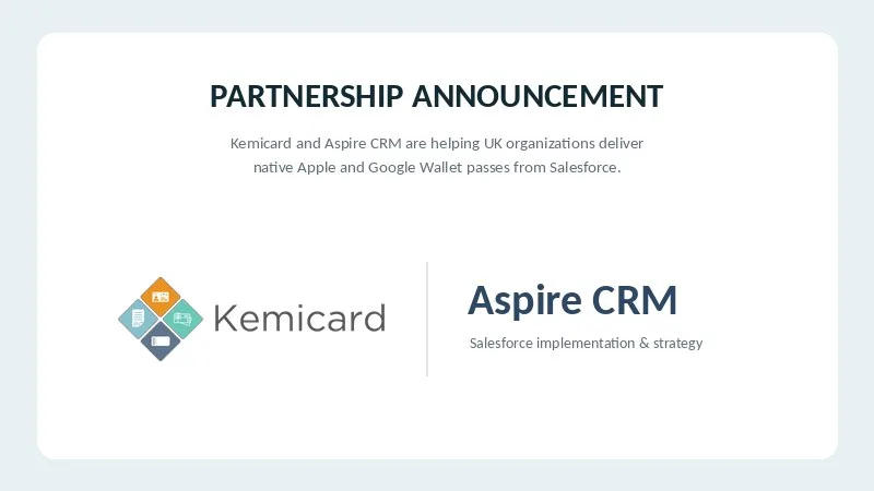 Partnership announcement &mdash; Kemicard and Aspire CRM